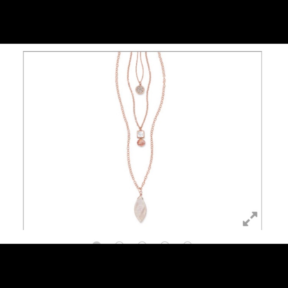Rose Gold tone layered Necklace